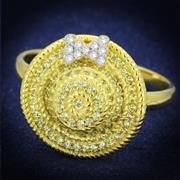 Wholesale AAA Grade CZ, Topaz, Two-Tone, Women, Sterling Silver, Ring