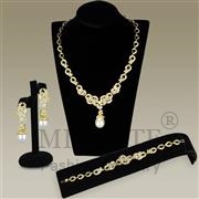 Wholesale AAA Grade CZ, Clear, Gold, Women, Brass, Set