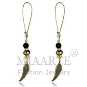 Wholesale Synthetic, MultiColor, Antique Copper, Women, White Metal, Earrings