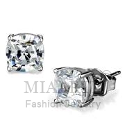 Wholesale AAA Grade CZ, Clear, Rhodium, Women, Brass, Earrings