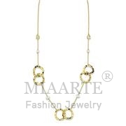 Wholesale AAA Grade CZ, CitrineYellow, Gold, Women, Brass, Necklace