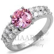 Wholesale AAA Grade CZ, Rose, Rhodium, Women, Brass, Ring