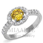 Wholesale AAA Grade CZ, Topaz, Rhodium, Women, Brass, Ring