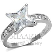 Wholesale AAA Grade CZ, Clear, Rhodium, Women, Brass, Ring