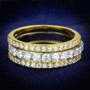 Wholesale AAA Grade CZ, Clear, Two-Tone, Women, Sterling Silver, Ring