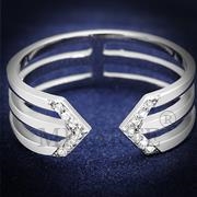 Wholesale AAA Grade CZ, Clear, Rhodium, Women, Sterling Silver, Ring