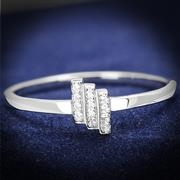 Wholesale AAA Grade CZ, Clear, Rhodium, Women, Sterling Silver, Ring