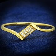 Wholesale AAA Grade CZ, Clear, Gold, Women, Sterling Silver, Ring