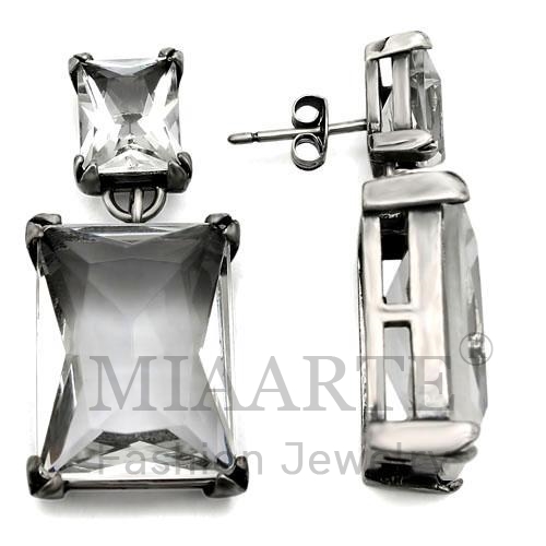 Earrings,Brass,Antique Silver,AAA Grade CZ,Clear