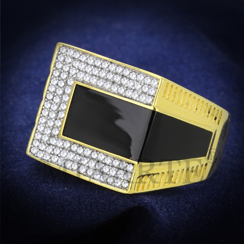Ring,Sterling Silver,Two-Tone,AAA Grade CZ,Clear